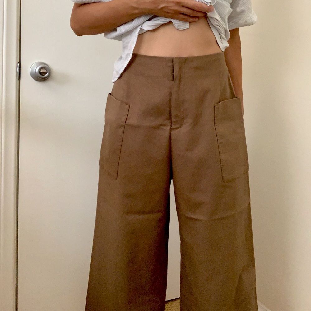 NWOT 🇯🇵 brand linen mix wide pants ankle length
